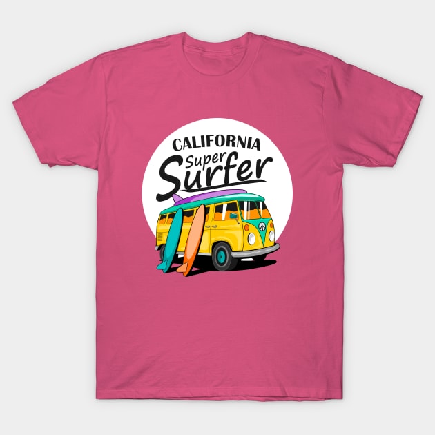 California super surfer T-Shirt by PedroVale